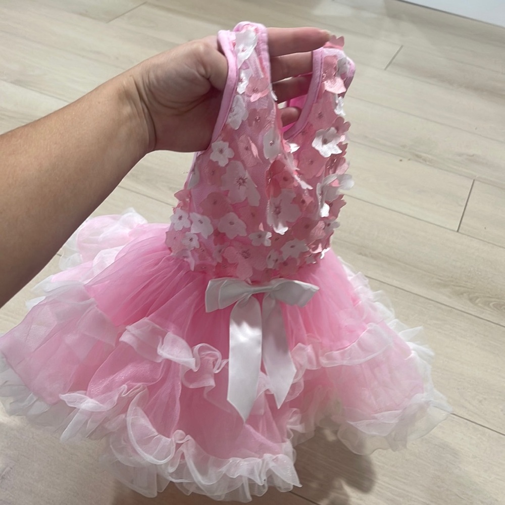 POPATU DRESS PINK AND FLOWERS 18 months - Picture 1 of 6